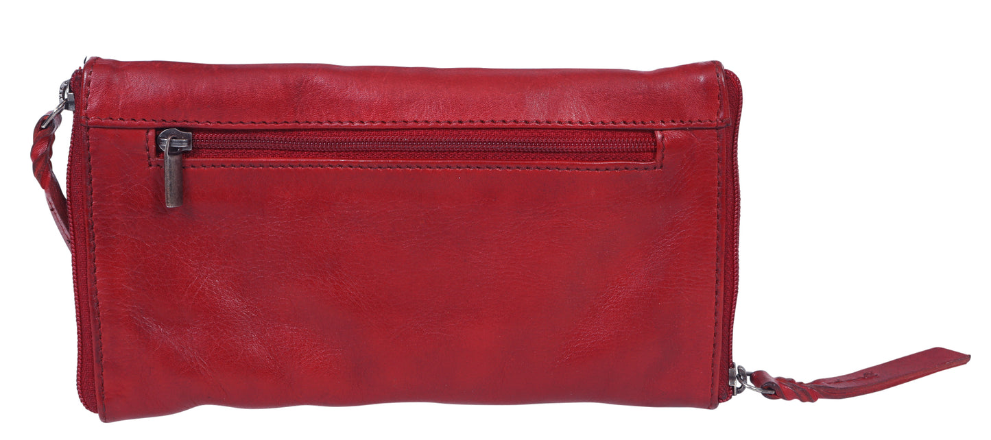 Leather Optical/Phone Case 5977VT Weave - Red