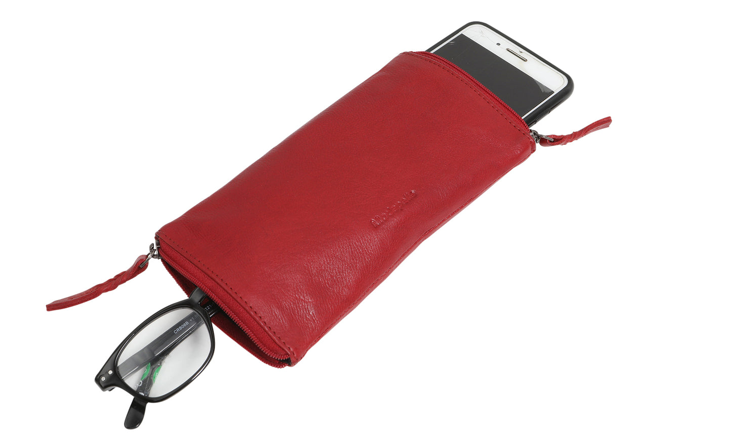 Leather Optical/Phone Case 5977 Tan