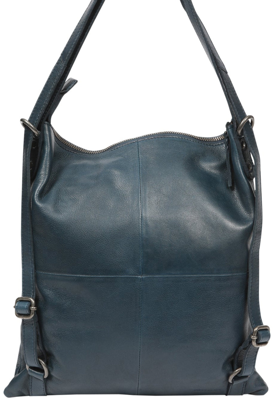 Leather Hobo/Shoulder/Backpack 6314 Midnight