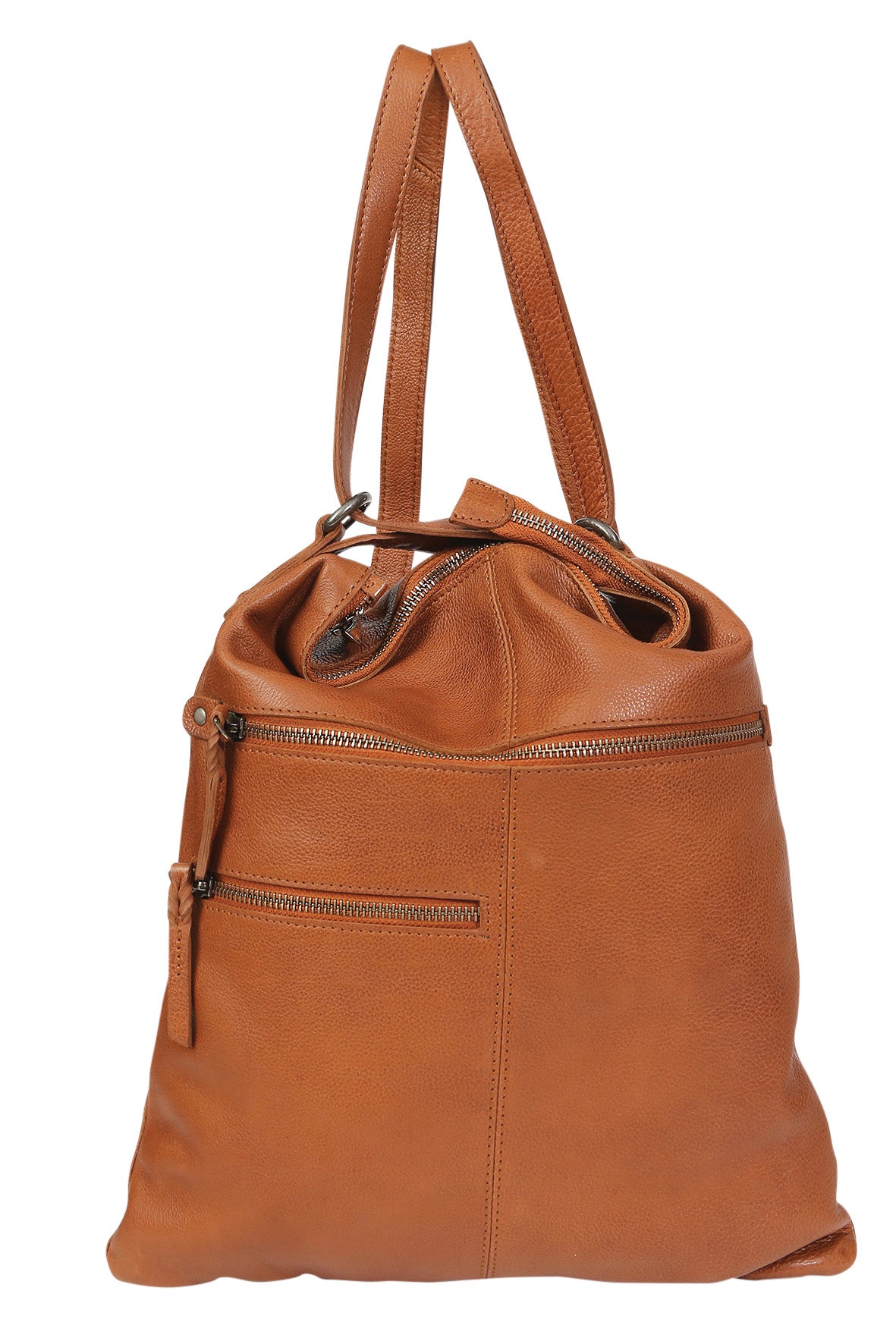 Leather Hobo/Shoulder/Backpack 6314 Black