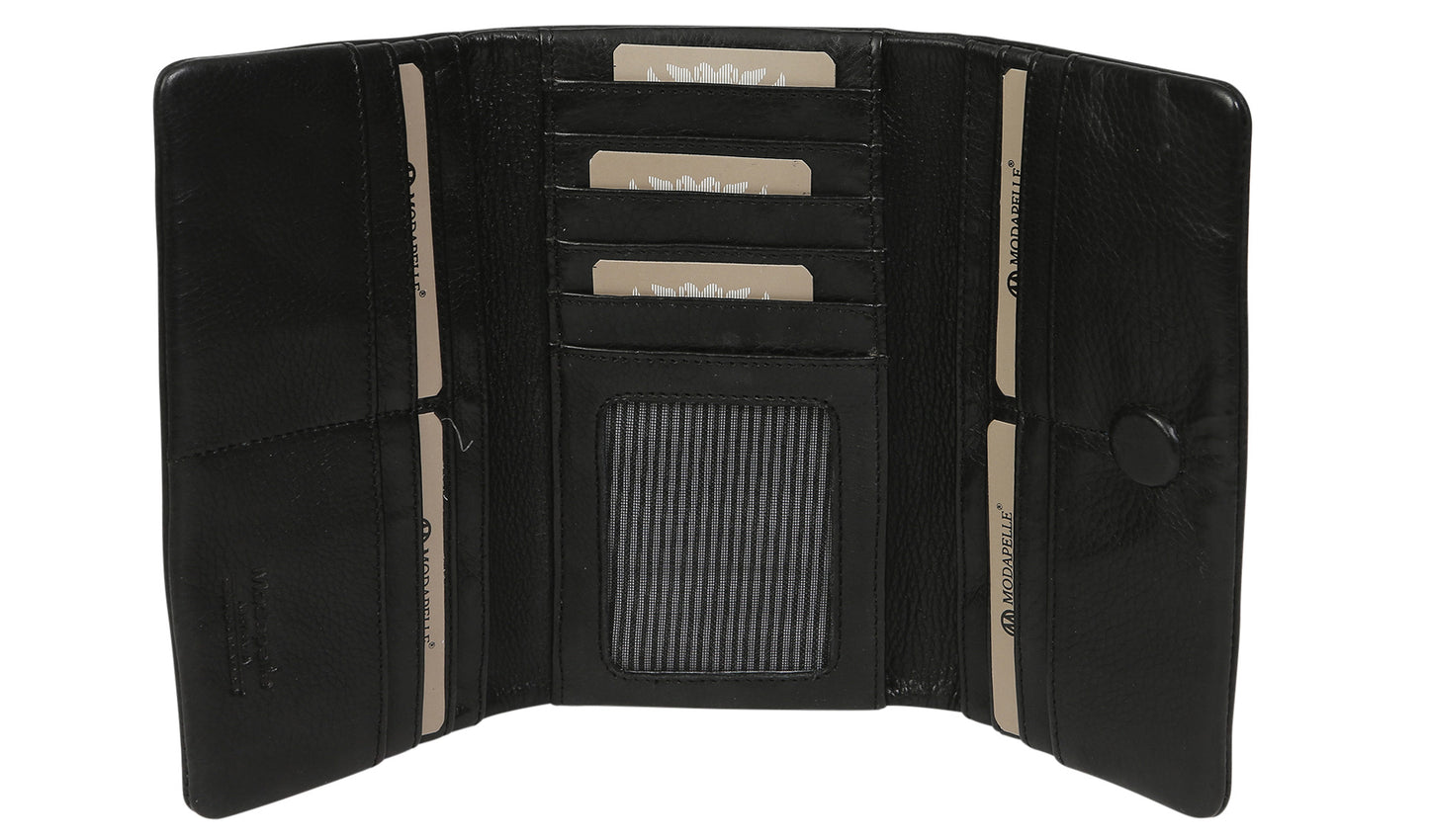 Ladies Leather Wallet 6330 Black