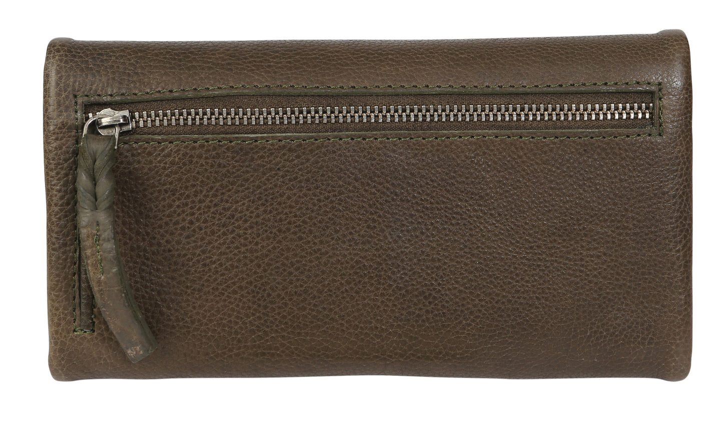 Ladies Leather Wallet 6330 Olive