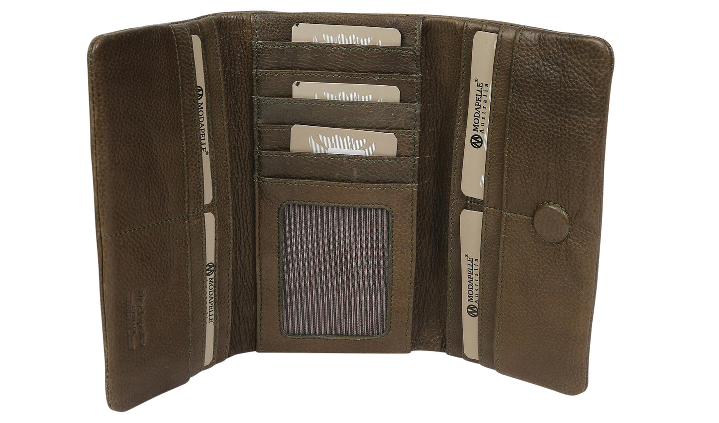 Ladies Leather Wallet 6330 Olive