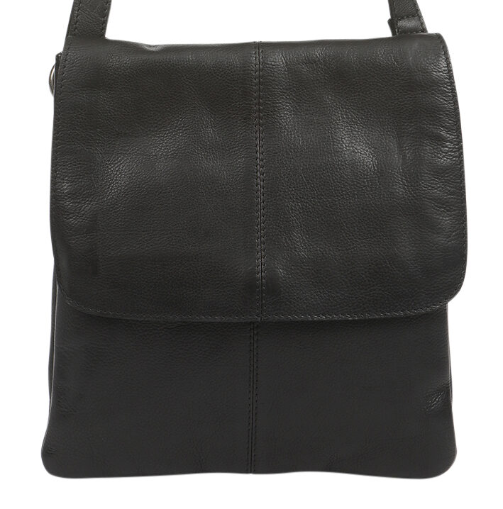Ladies Leather Cross Body - New Arrivals Style 6655 Black
