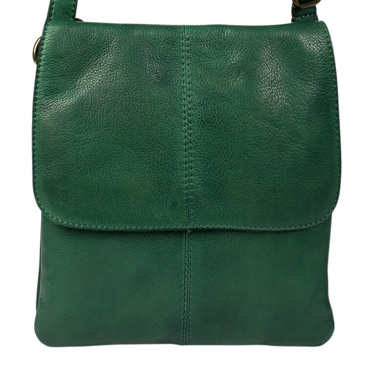 Ladies Leather Cross Body - New Arrivals Style 6655 Green
