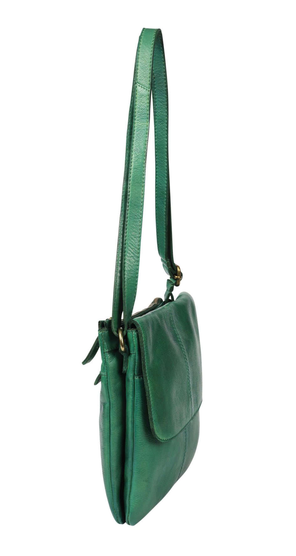 Ladies Leather Cross Body - New Arrivals Style 6655 Green