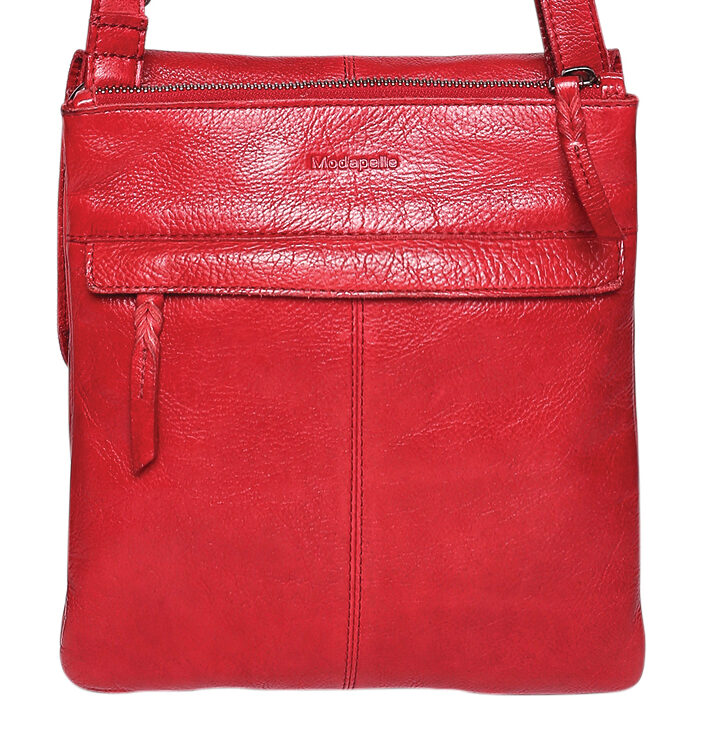 Ladies Leather Cross Body - New Arrivals Style 6655 Scarlet