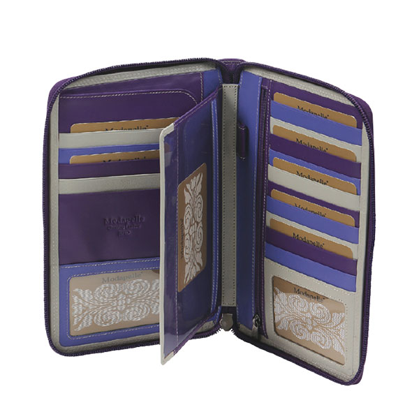 Purple Nappa Leather Wallet 7244PUR