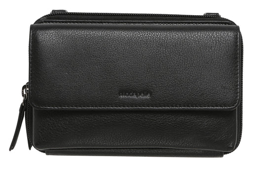Ladies Leather Cross Body/Wallet Bag 7319 Black