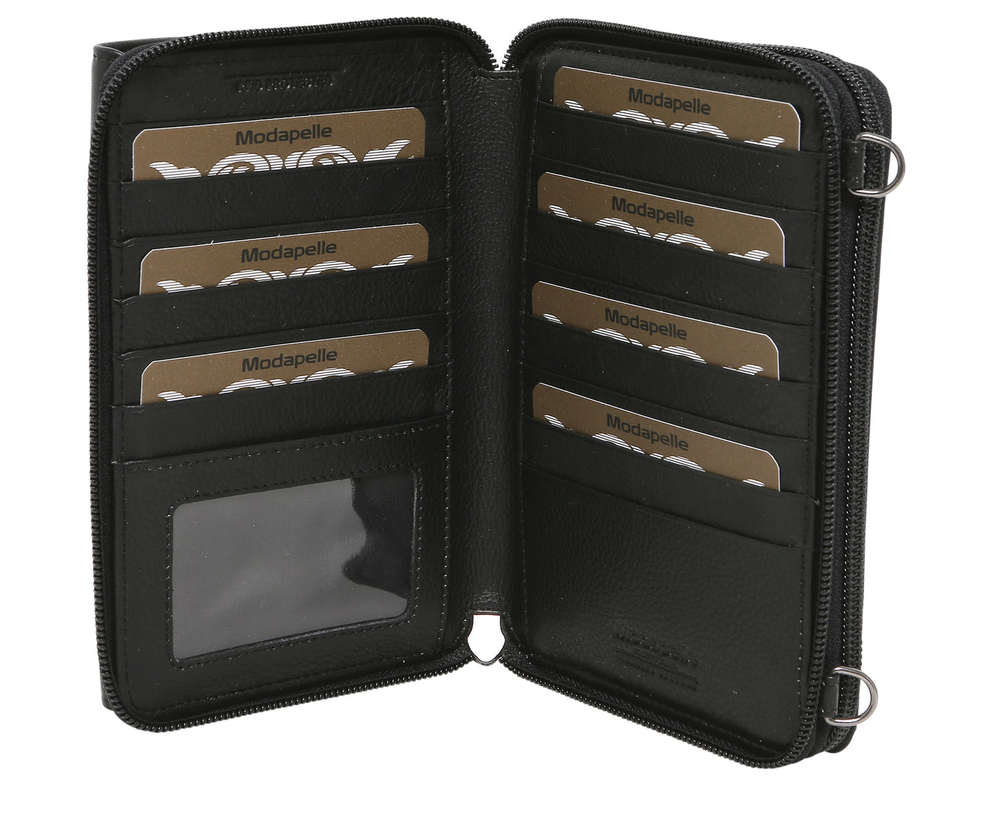 Ladies Leather Cross Body/Wallet Bag 7319 Black