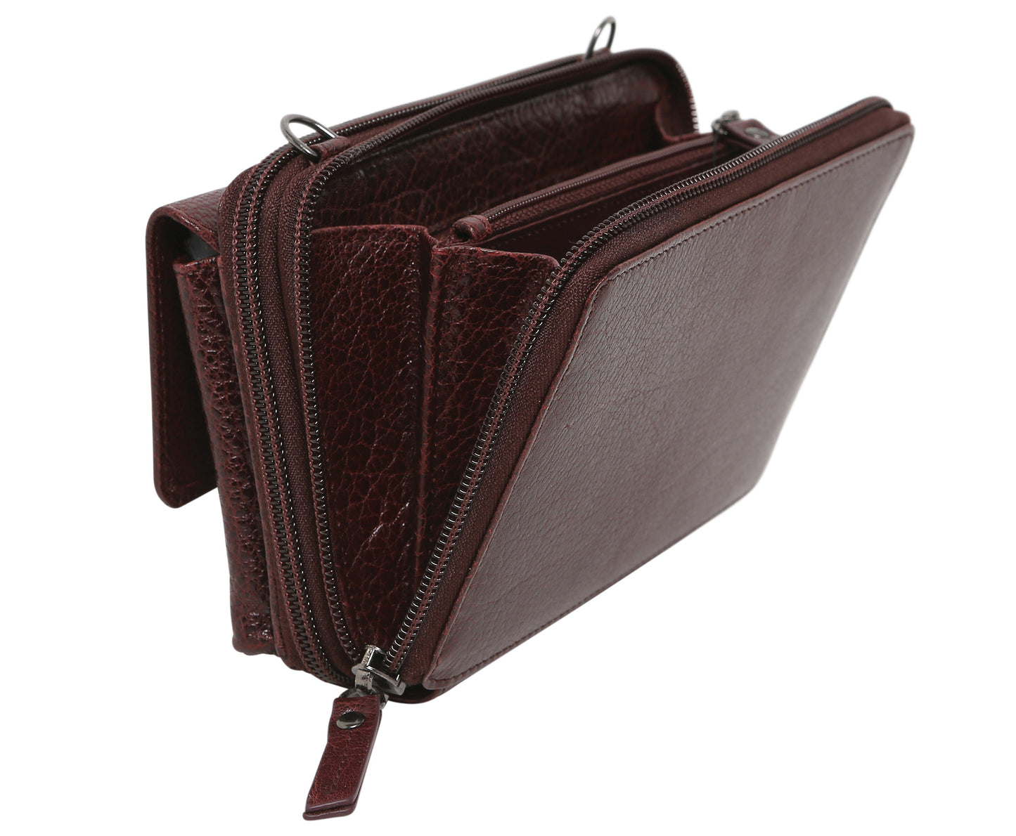 Ladies Leather Cross Body/Wallet Bag 7319 Black