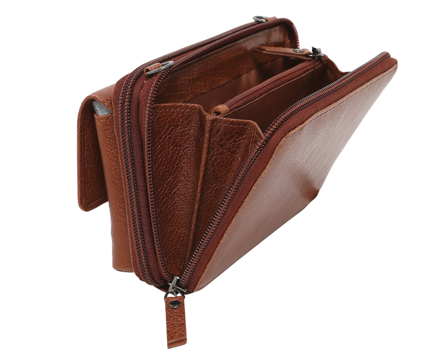 Ladies Leather Cross Body/Wallet Bag 7319 Black