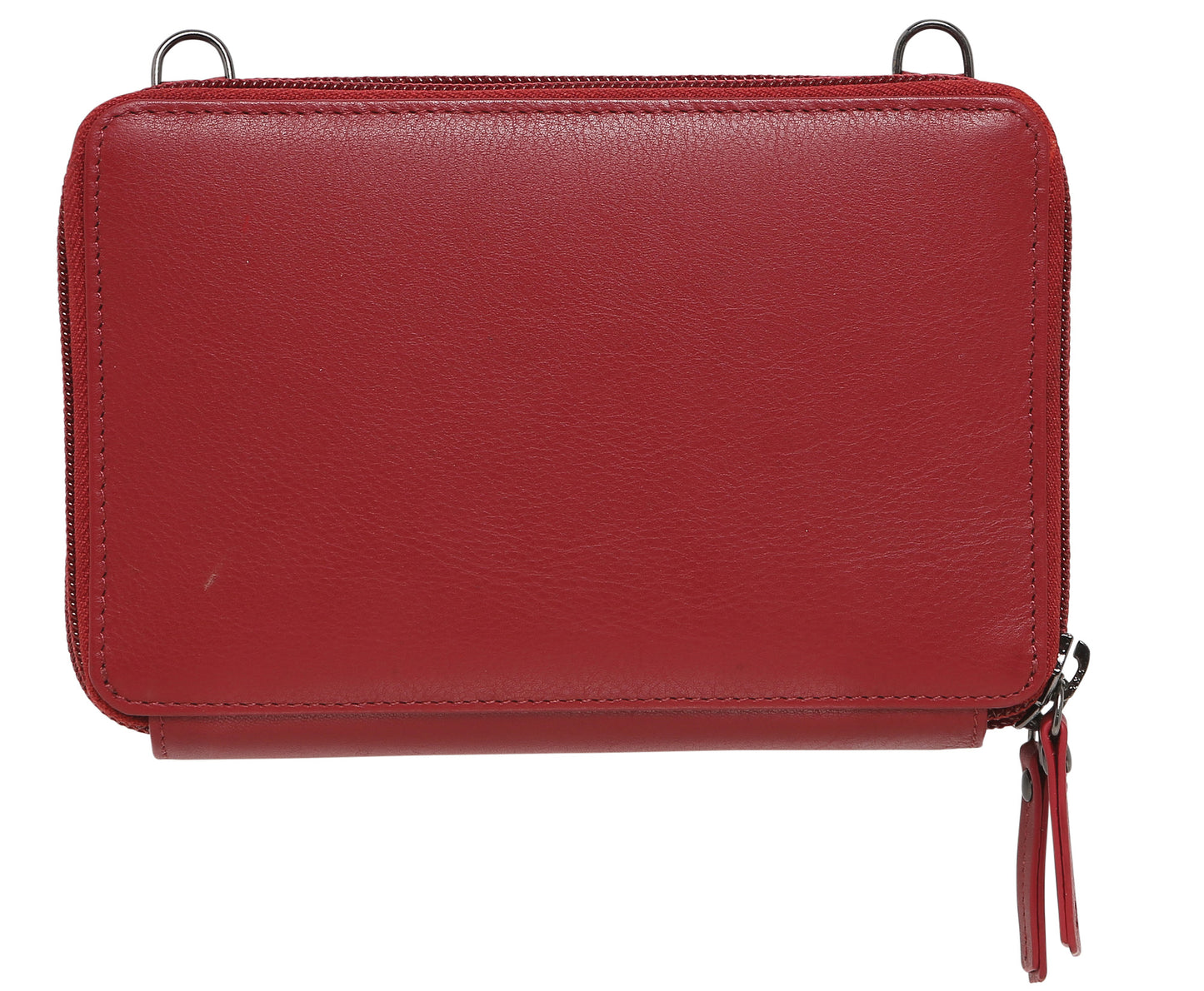 Ladies Leather Cross Body/Wallet Bag 7319 Red