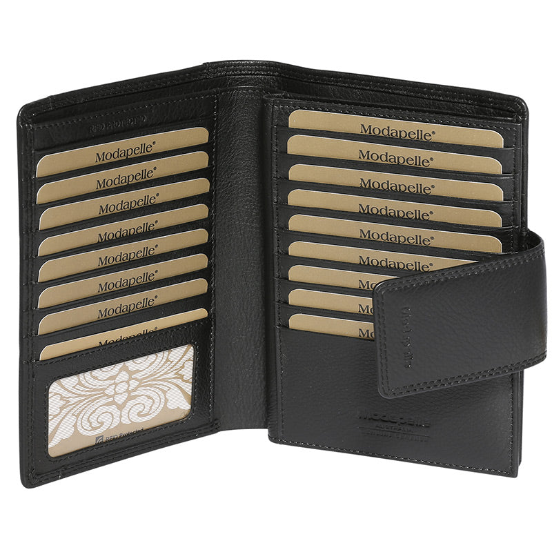 Leather 2018 Winter Black Wallet 7325BLA