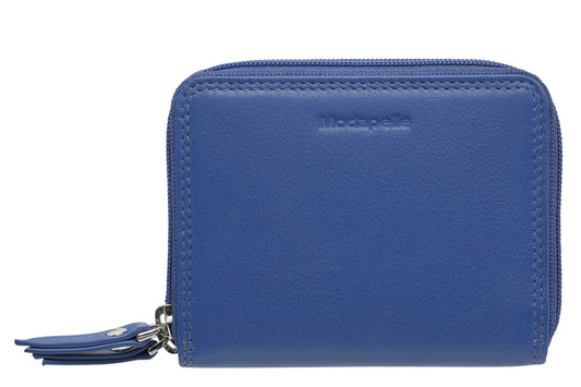 Leather Cobalt & Multi Coloured Wallet 7326