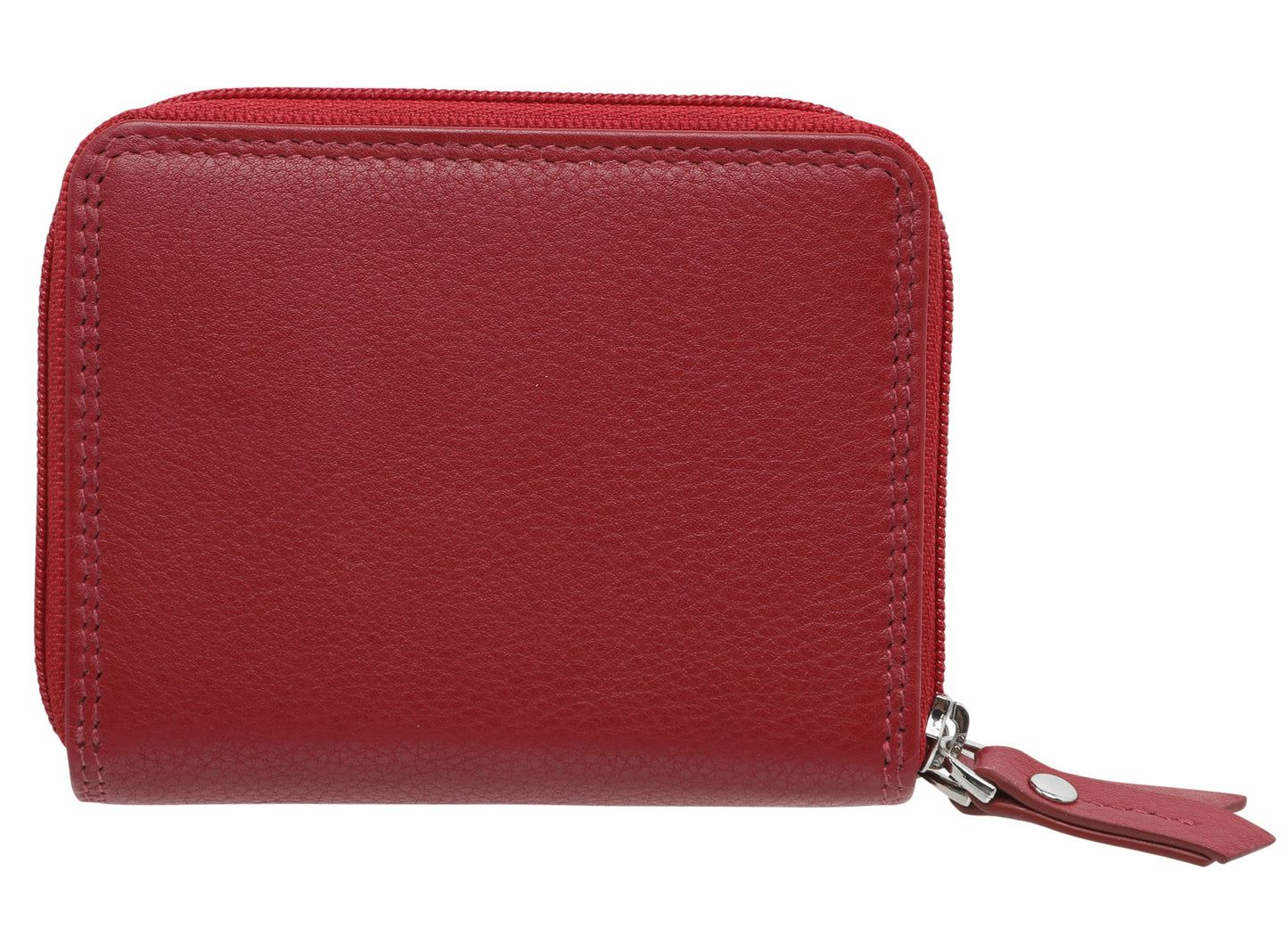 Leather Red & Multi Coloured Wallet 7326