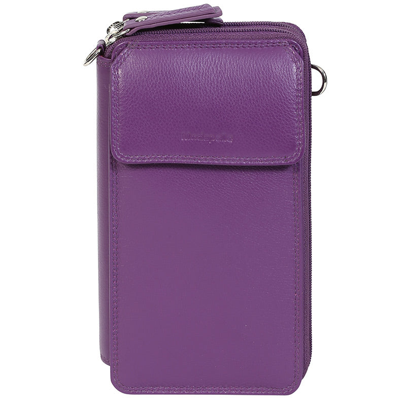 Leather Winter Purple & Multi Coloured Wallet 7330