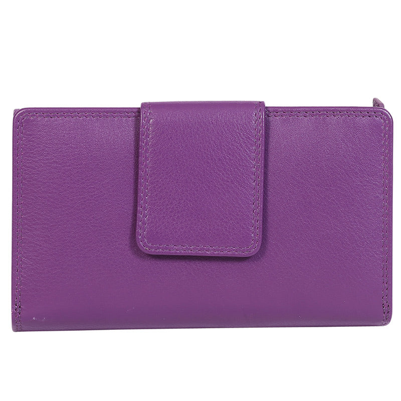 Leather 2018 Winter Purple & Multi Coloured Wallet 7332PMU