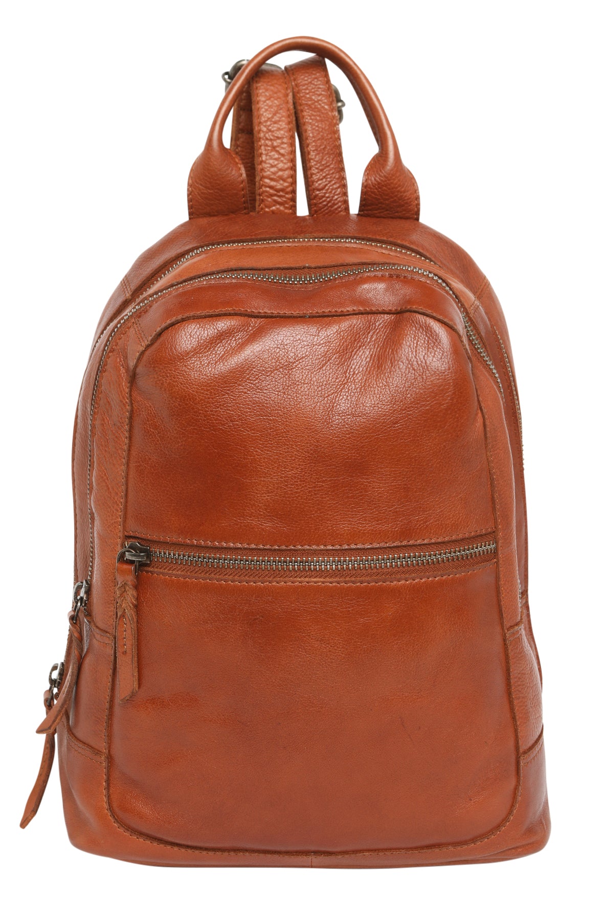 Ladies Leather Backpack - New Arrivals 7632 Tan