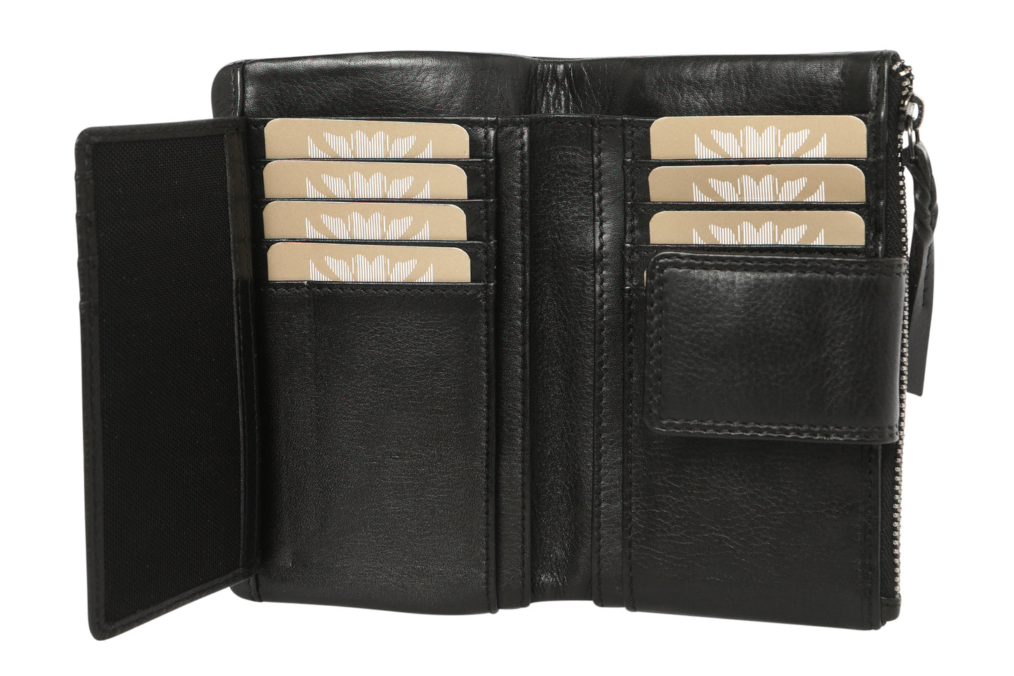 Ladies Leather Wallet - New Arrivals 7635 Black