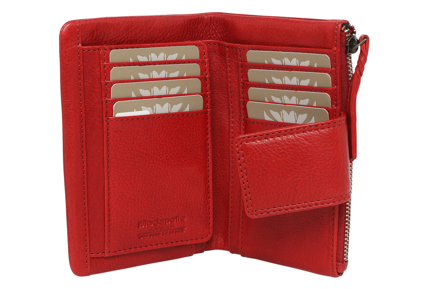 Ladies Leather Wallet - New Arrivals 7635 Red