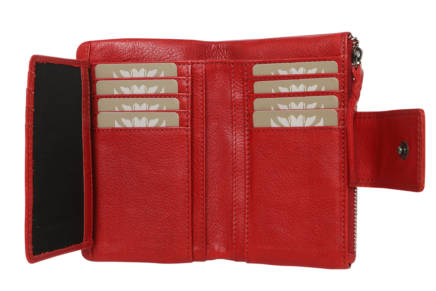 Ladies Leather Wallet - New Arrivals 7635 Red