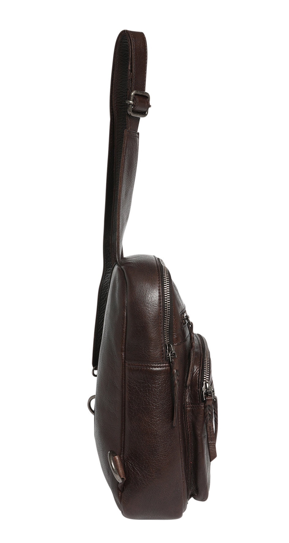Ladies Leather Cross Body Sling Bag 7638 Coffee