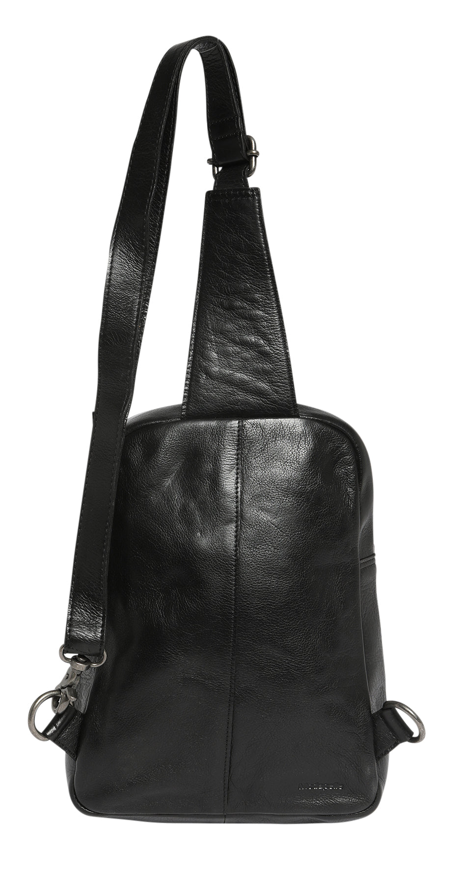 Ladies Leather Cross Body Sling Bag 7638 Black