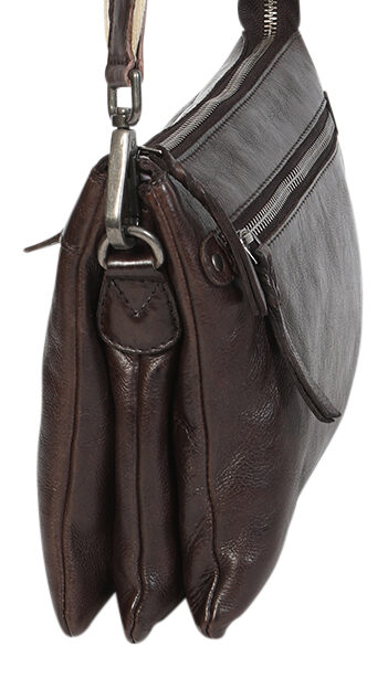 Ladies Leather Shoulder/Cross Body Bag 7698 Coffee