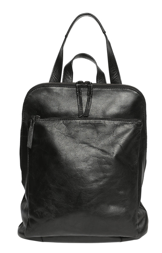 Ladies Leather Backpack - New Arrivals 7704 Black