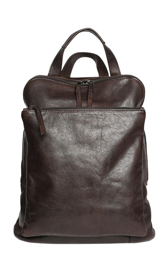 Ladies Leather Backpack - New Arrivals 7704 Coffee