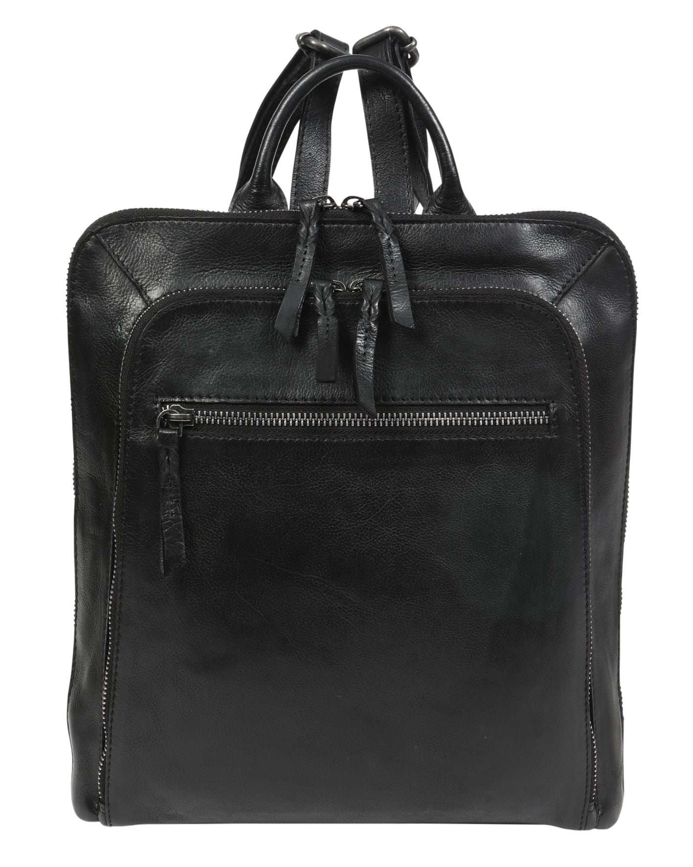 Ladies Leather Backpack - New Arrivals 7705 Black