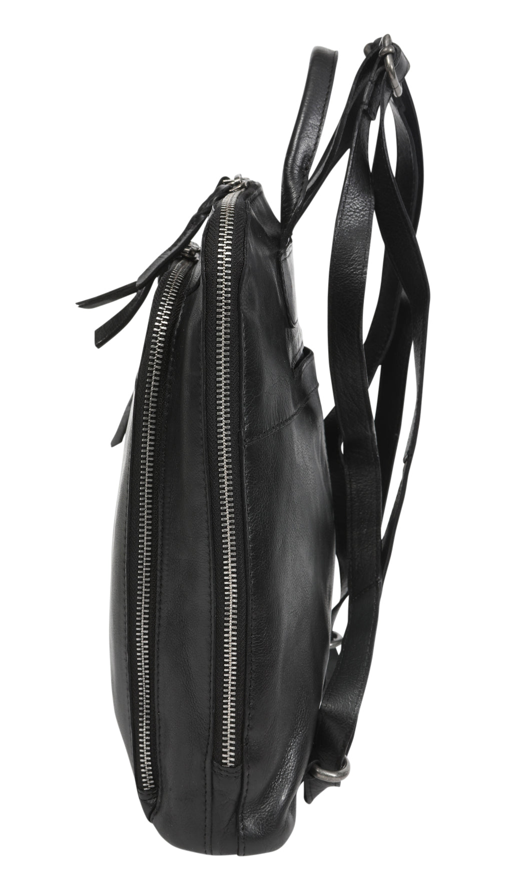 Ladies Leather Backpack - New Arrivals 7705 Black