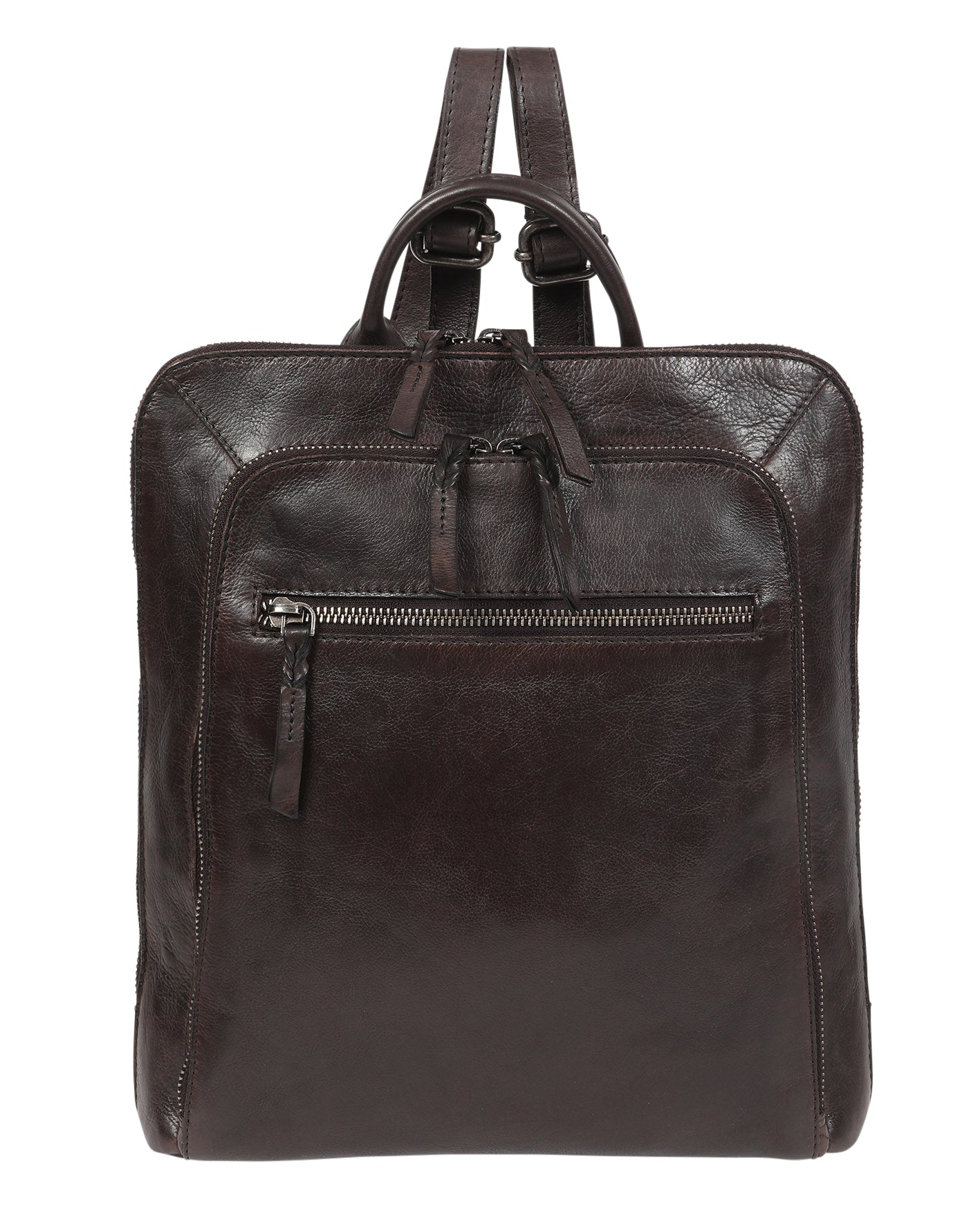 Ladies Leather Backpack - New Arrivals 7705 Coffee