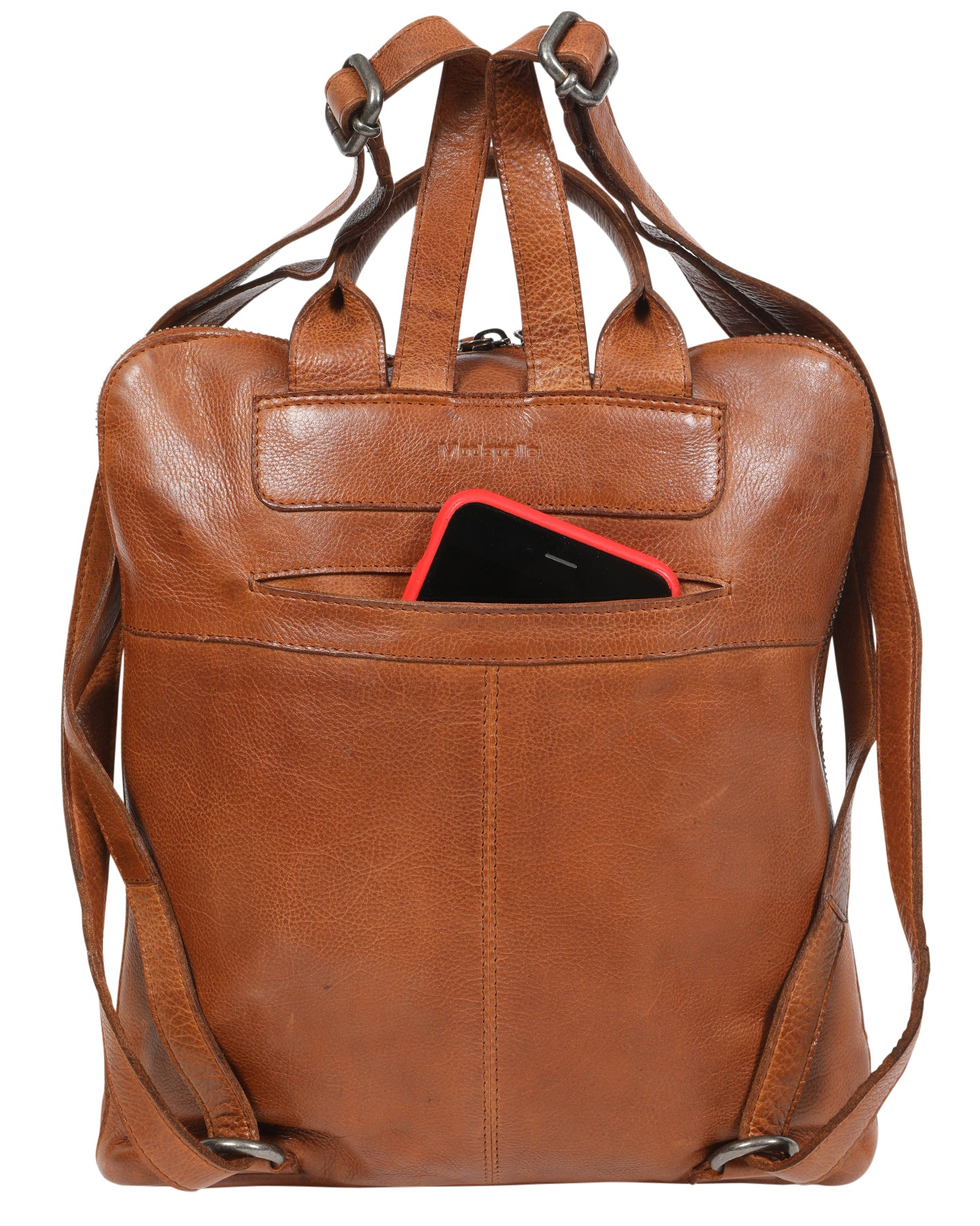 Ladies Leather Backpack - New Arrivals 7705 Tan