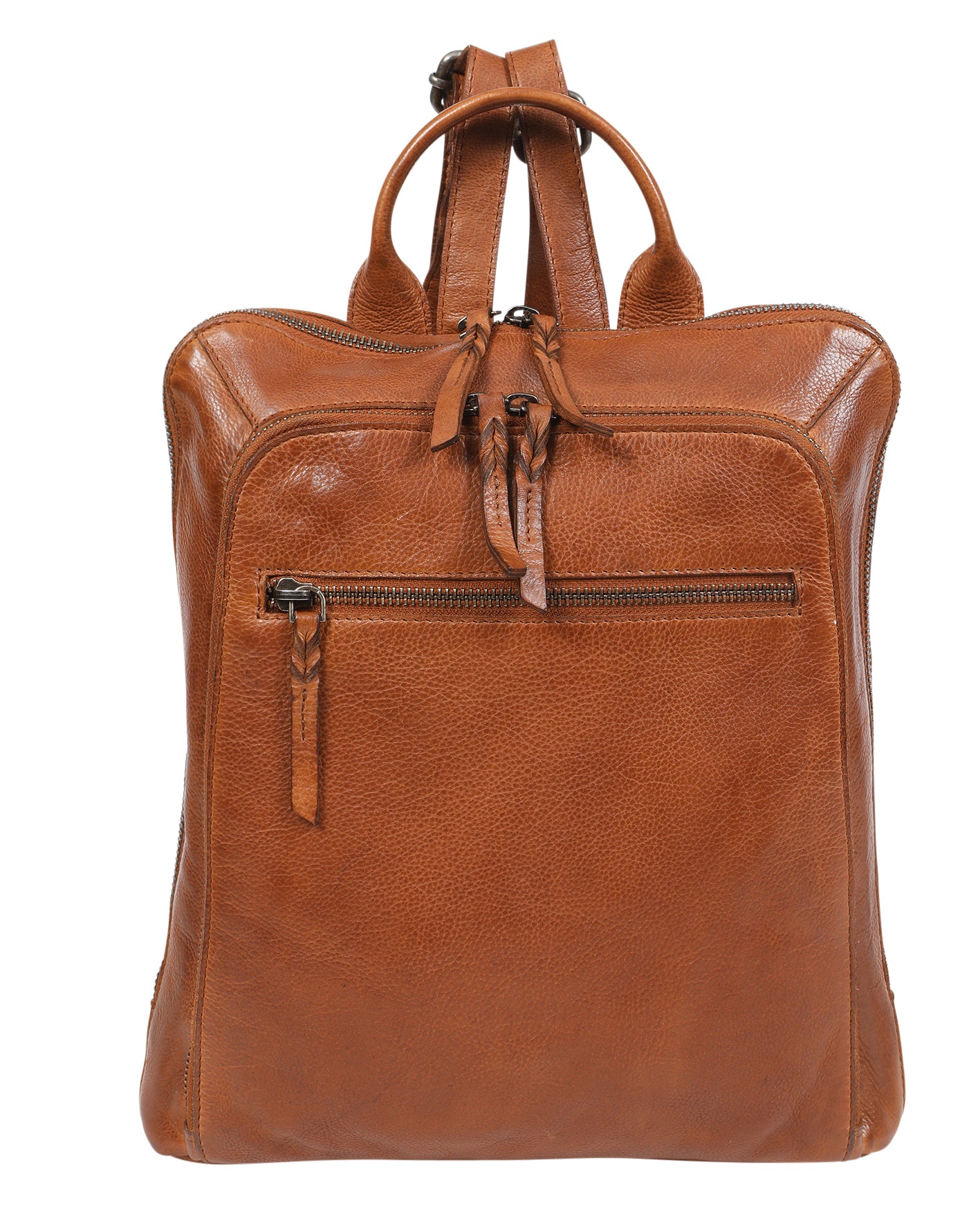 Ladies Leather Backpack - New Arrivals 7705 Tan
