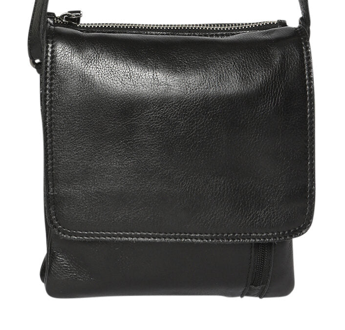 Ladies Leather Shoulder/Cross Body - New Arrivals 7755 Black