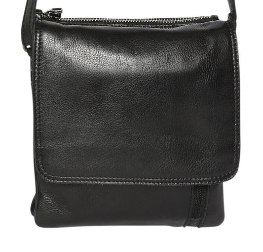 Ladies Leather Shoulder/Cross Body - New Arrivals 7755 Black