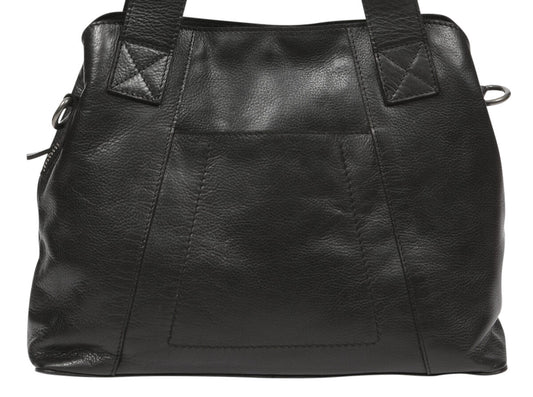 Ladies Leather Tote Bag/Cross Body - New Arrivals 7866 Black