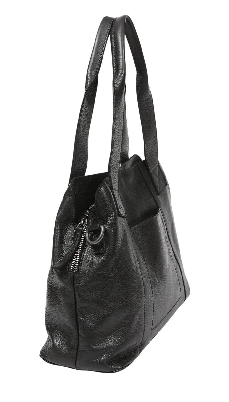 Ladies Leather Tote Bag/Cross Body - New Arrivals 7866 Black