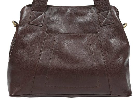 Ladies Leather Tote Bag/Cross Body - New Arrivals 7866 Brown