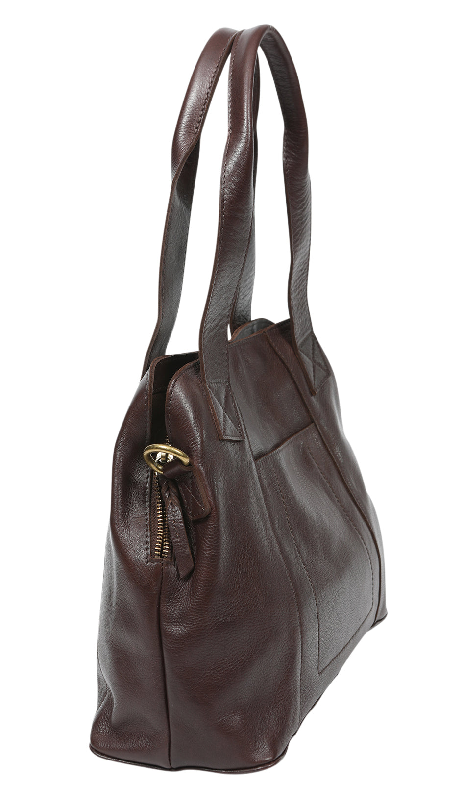 Ladies Leather Tote Bag/Cross Body - New Arrivals 7866 Brown