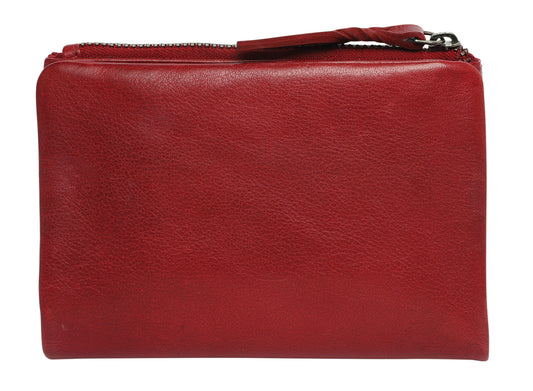 Ladies Leather Wallet Style 7872 Scarlet