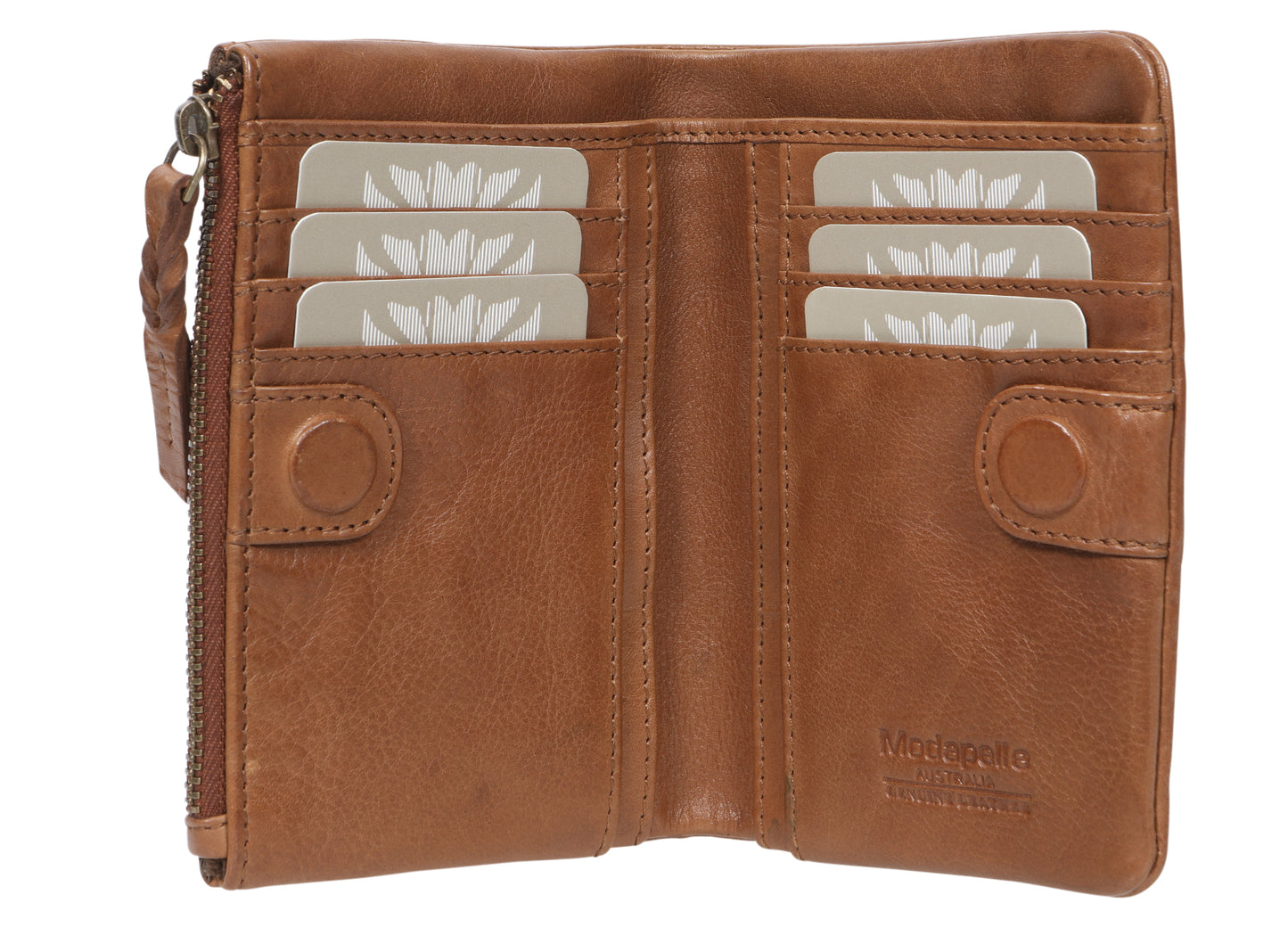 Ladies Leather Wallet Style 7872 Tan