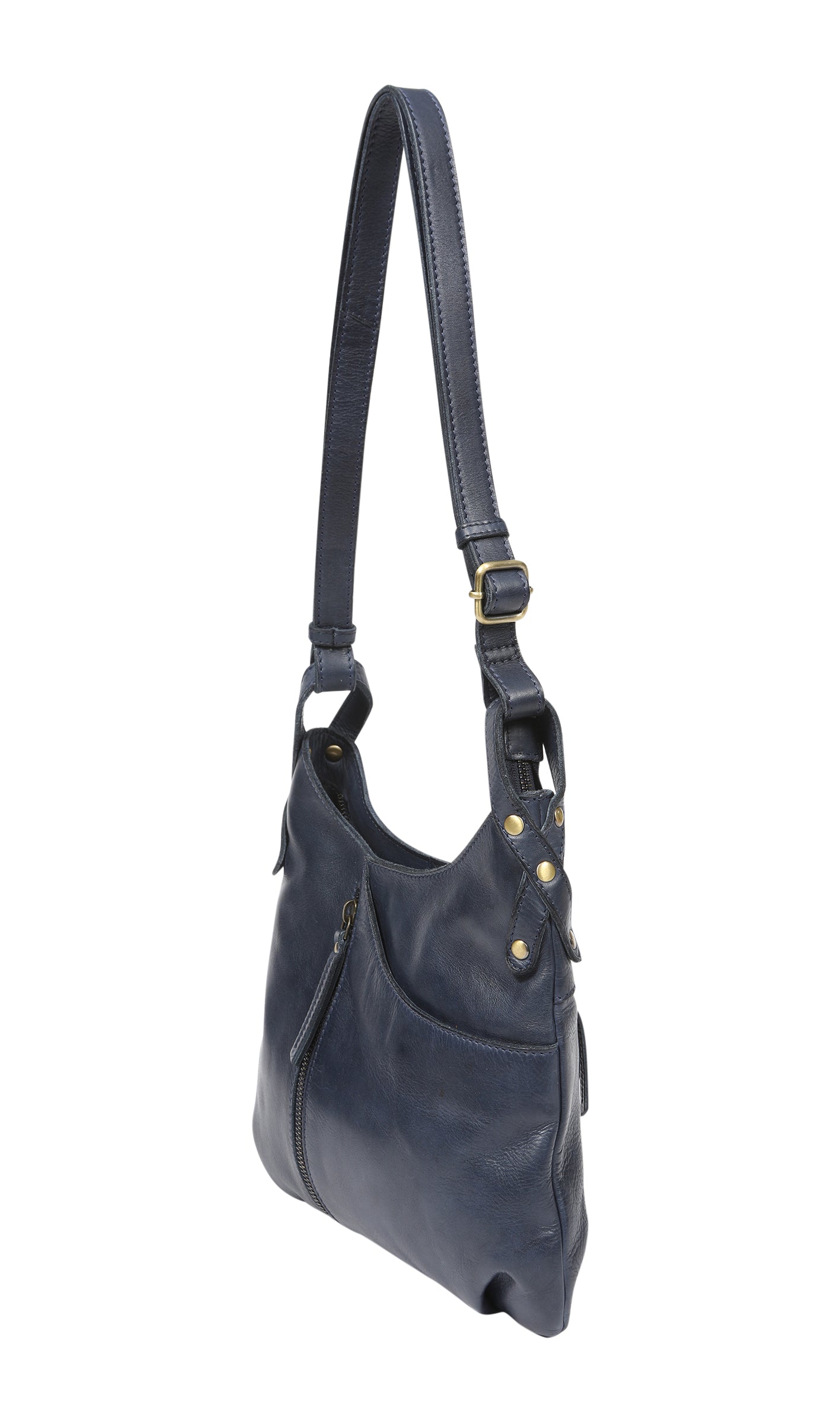 Ladies Leather Shoulder/Cross Body Style 7883 Navy