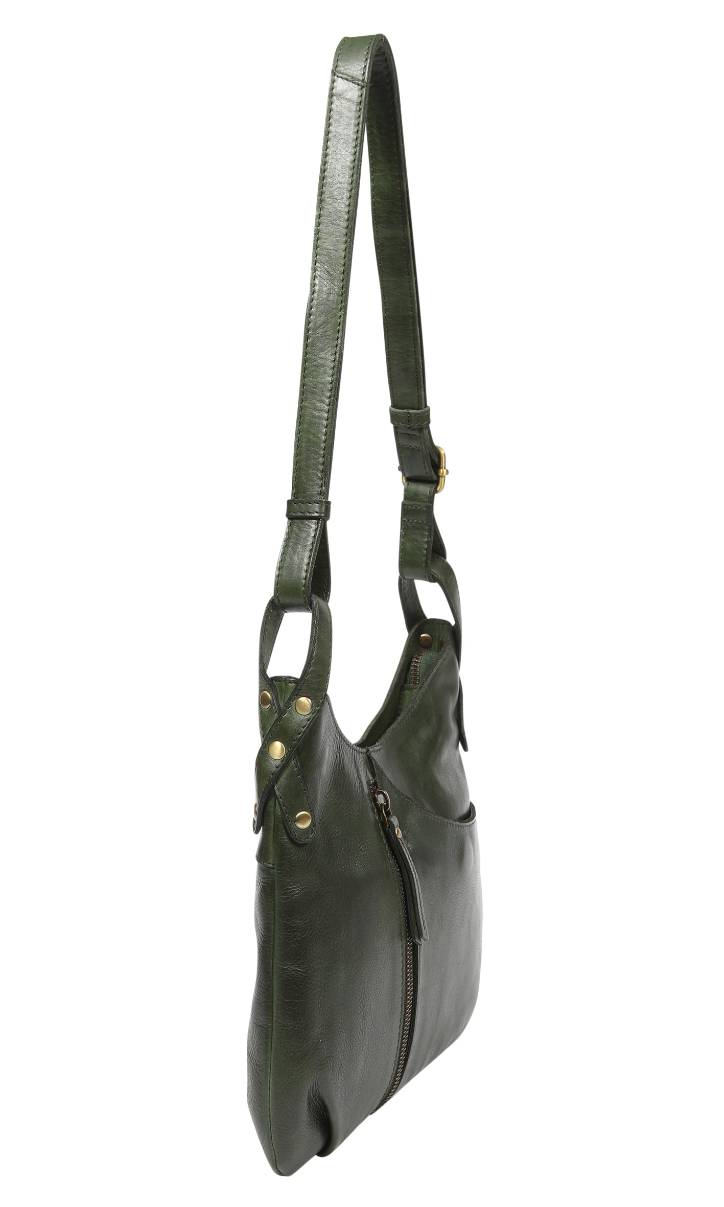 Ladies Leather Shoulder/Cross Body Style 7883 Olive
