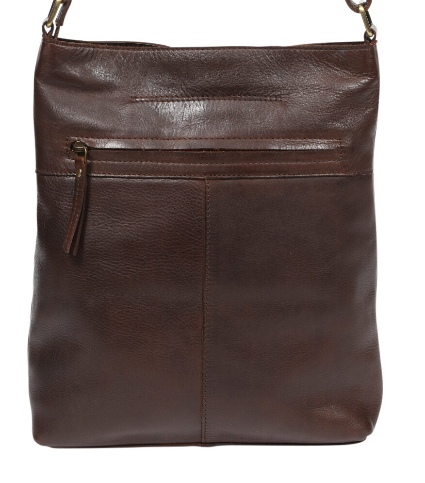 Ladies Leather Hobo/Cross Body Bag - New Arrivals 7884 Brown