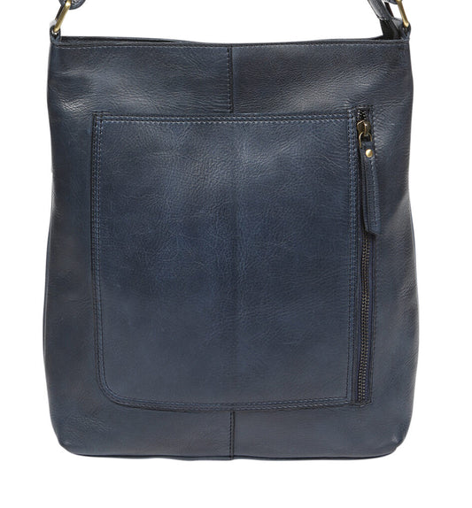 Ladies Leather Hobo/Cross Body Bag - New Arrivals 7884 Navy
