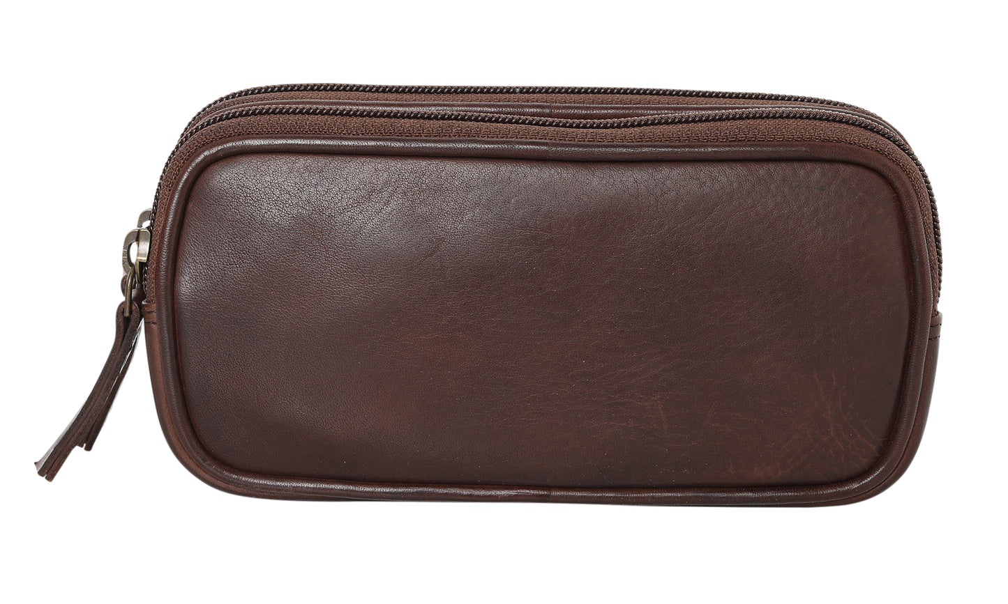 Ladies Leather Utility / Optical Case New Arrivals Style 7885 Brown