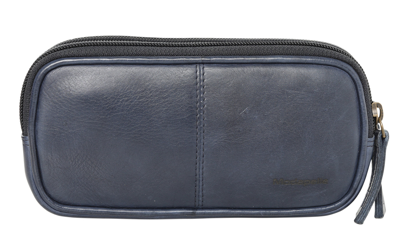 Ladies Leather Utility / Optical Case New Arrivals Style 7885 Navy